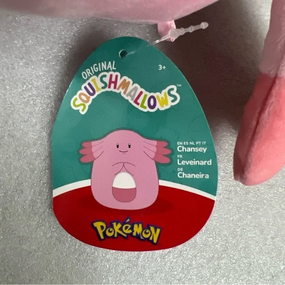 Squishmallow Chansey Pokemon Ultra Soft Stuffed Plush Toy 10 Inch NWT - Picture 7 of 7
